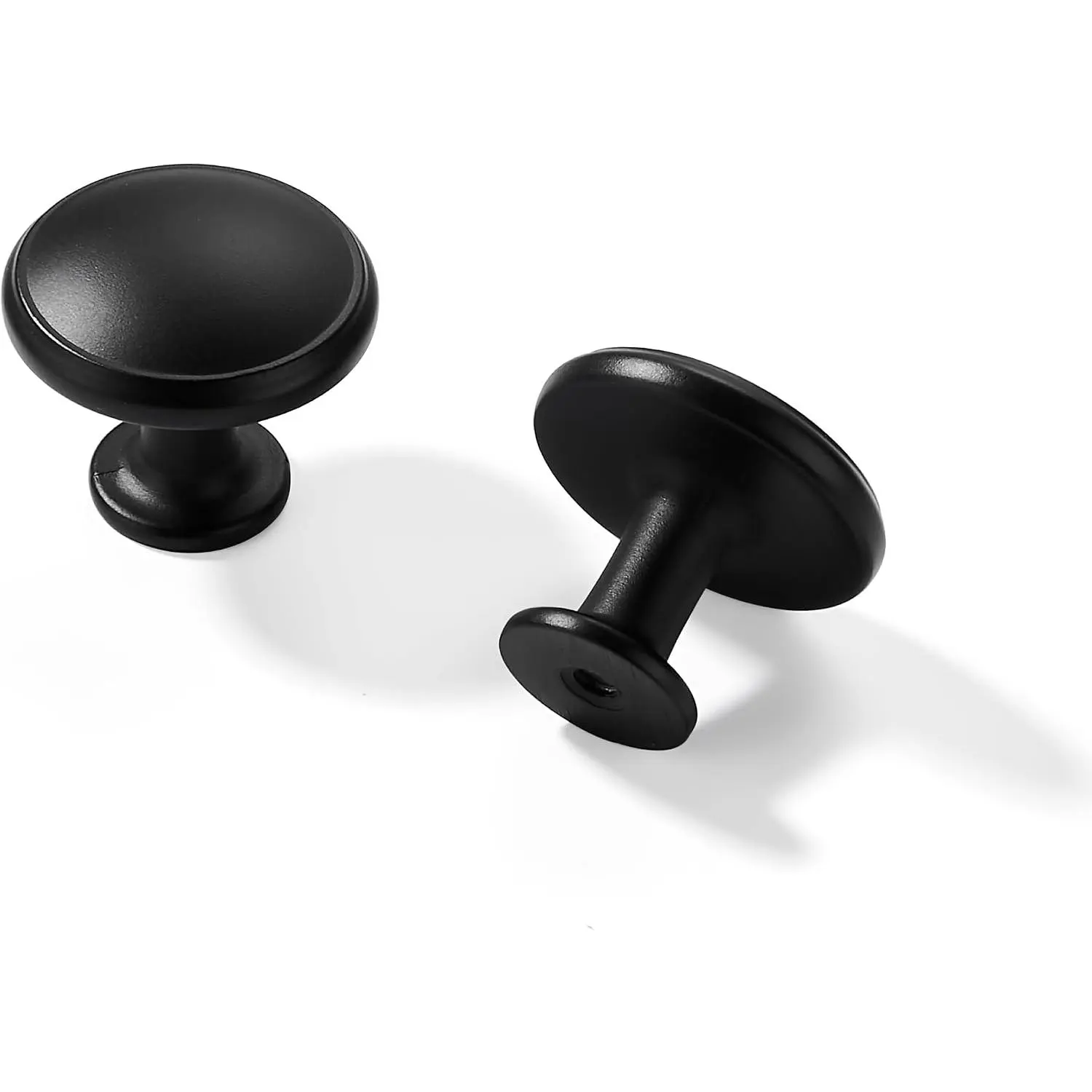 5 Pack Cabinet Knobs Matte Black Drawer Knob Kitchen Hardware - Single Hole Cabinet Knobs Kitchen Cabinet Pulls for Closet Wardrobe Dresser Cupboard