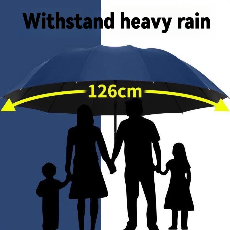 Family-Sized 12-Rib Automatic Umbrella, Extra Large 58inch, Windproof, Waterproof & UV Protection, Foldable compact Umbrella for Outdoor, Travel & Daily Use travelumbrella