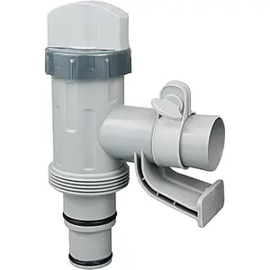 Plunger Valve with Pipe Holder – Pool Hose Adapter for Above Ground Pools, Replacement Parts for Pool Pump Hose, Durable and Easy to Install (1 Pack)