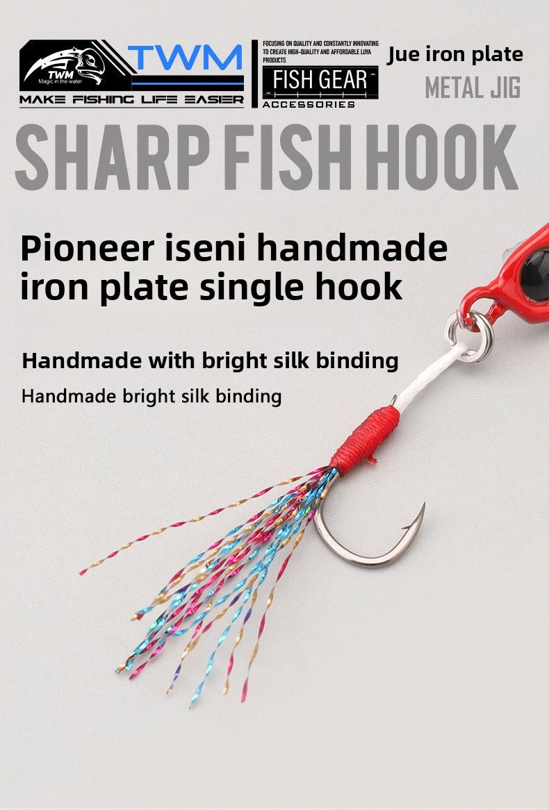 TWM Floating Lure for Fishing 10pcs Metal Jig Lure for Freshwater Saltwater Casting & Trolling Fishing Bait with Sharp Hooks