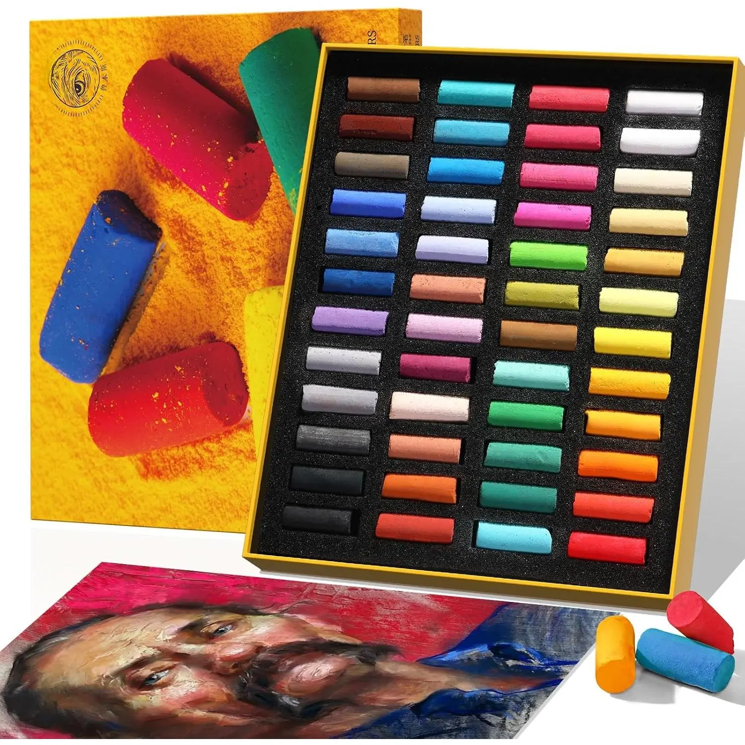 Soft Pastels, 48 Colors Pastels for Artists and Beginners |  Colors, Fine Smooth Texture, Easy Blending,  Adhesion