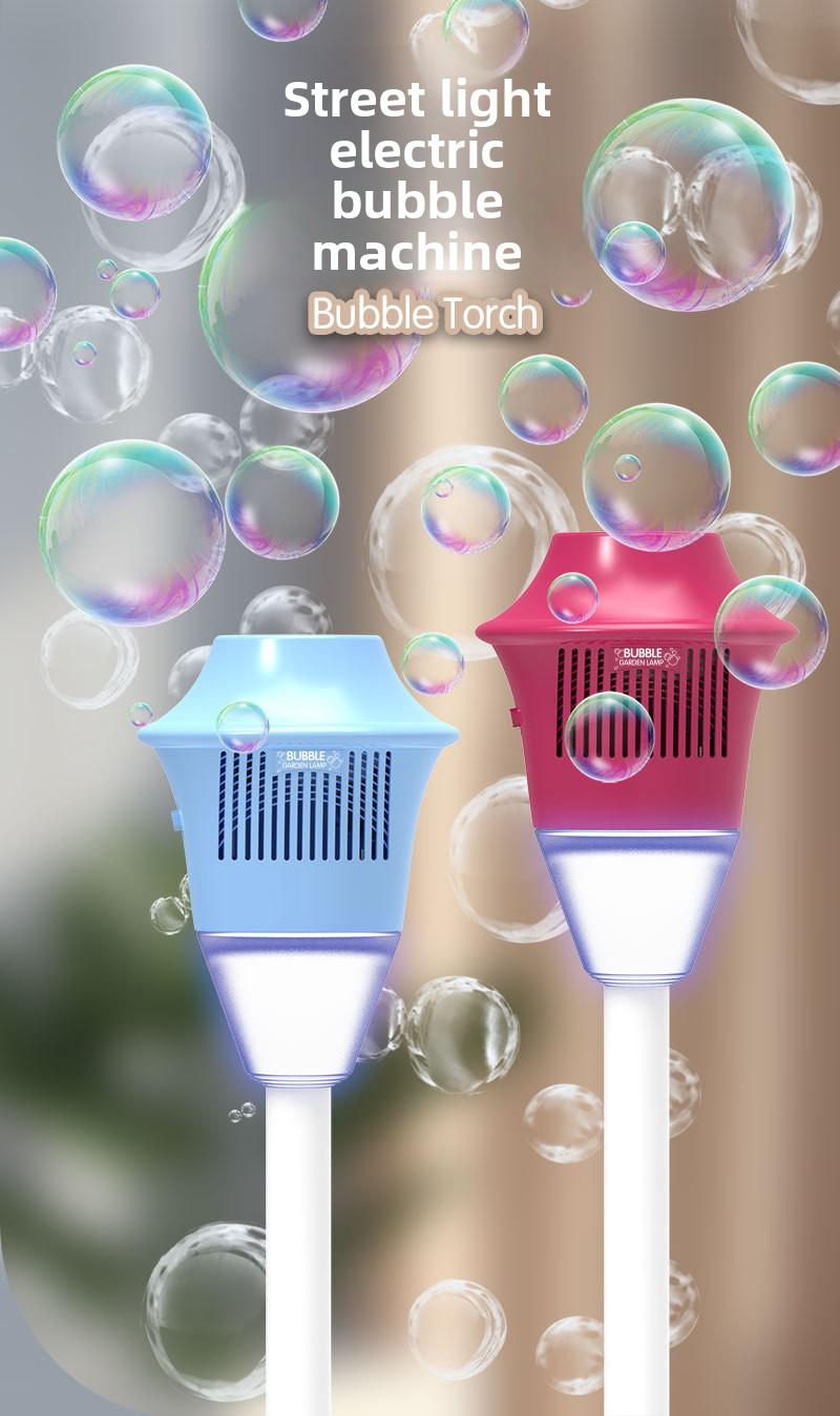 Automatic Handheld Bubble Machine for Kids, Bubble Maker Spring Summer Toys with Lights, Outdoor Rechargeable Blower Best Easter Gift for Children