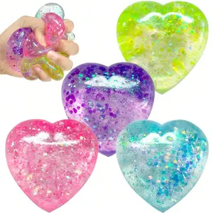 Candy Heart Stress Relief Toys, Squeeze Ball for Anxiety Relief, Ideal for Autism, Adhd, Party Gifts, Birthday Presents, Gift Fillers