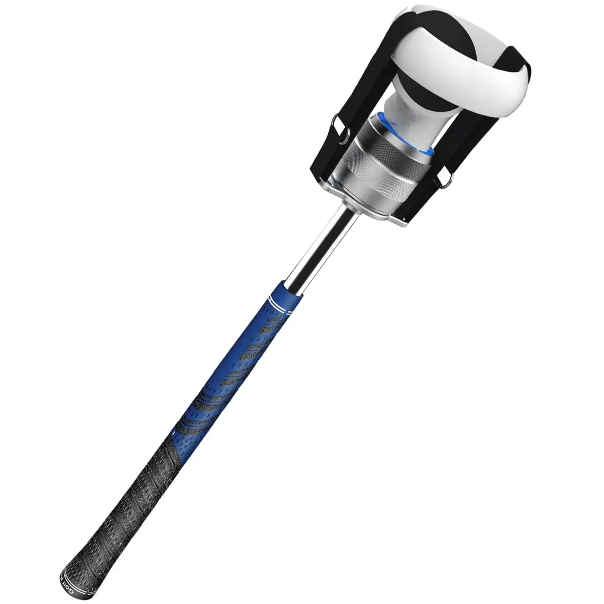 VR Golf Club Handle Attachment for Oculus Meta 2, Aluminum Build, 1:1 Sleeve, Realistic Rubber Grip (Realistic Grip for Meta Users), Non-Weighted Design