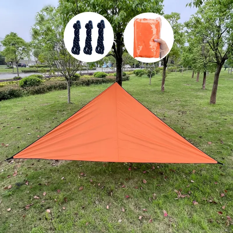 118in Triangle Canopy, UV Resistant Sun Shade, Sturdy Frame Easy Install, Outdoor Awning for Patio Garden Balcony, Canopy and Sunshade