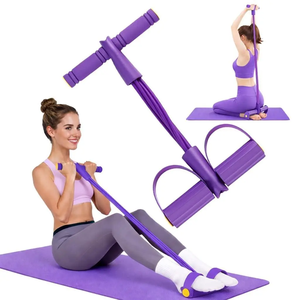 Multi-functional Pedal Resistance Band Trainer - Portable Exercise Equipment, Abdominal Exercise Machine, Arm Workout for Women, Home Gym Equipment, Resistance Band Workout Tool