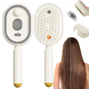 Electric Steam Hair Brush, Rechargeable Spray Hair Brush, Light Electric Mist Pad Comb, Reduces Frizz, Home Spa, Detangling, Scalp Care-Electric Spray Cushion Massage Comb
