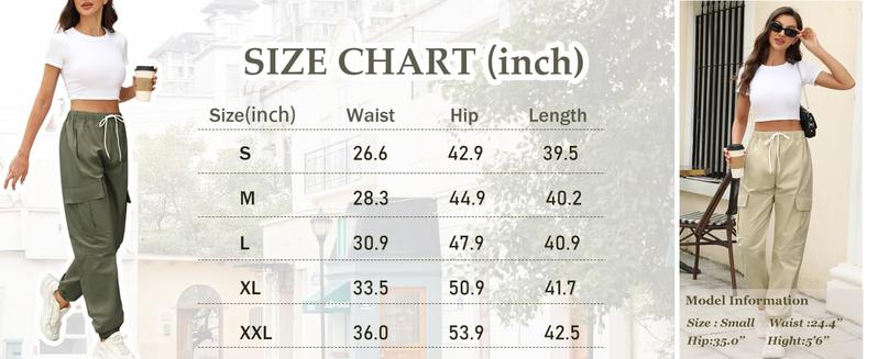 Teen Girls & Women's Pink Cargo Pants Baggy Elastic Waist Drawstring Joggers for Casual Work Wear Y2K Streetwear Bottoms