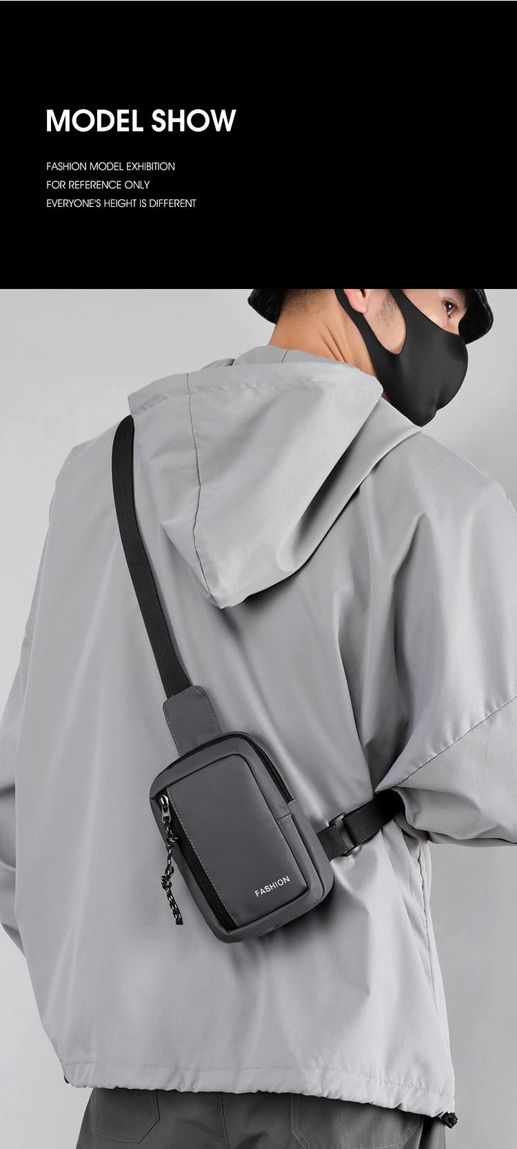 2026 New Leather Chest Bag for Men, Single-Shoulder Small Backpack, Water-Resistant Travel Sports Backpack, Crossbody Chest Bag, Travel Small Backpack