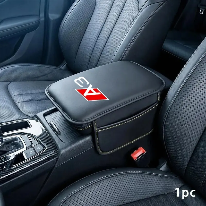Audi A3 A4 A5 A6 Q2 Q3 Q5 Rs S Line Center Console Pad, Durable Auto Accessory, PU Leather, Stain & Wear Resistant, Easy Install, Unisex