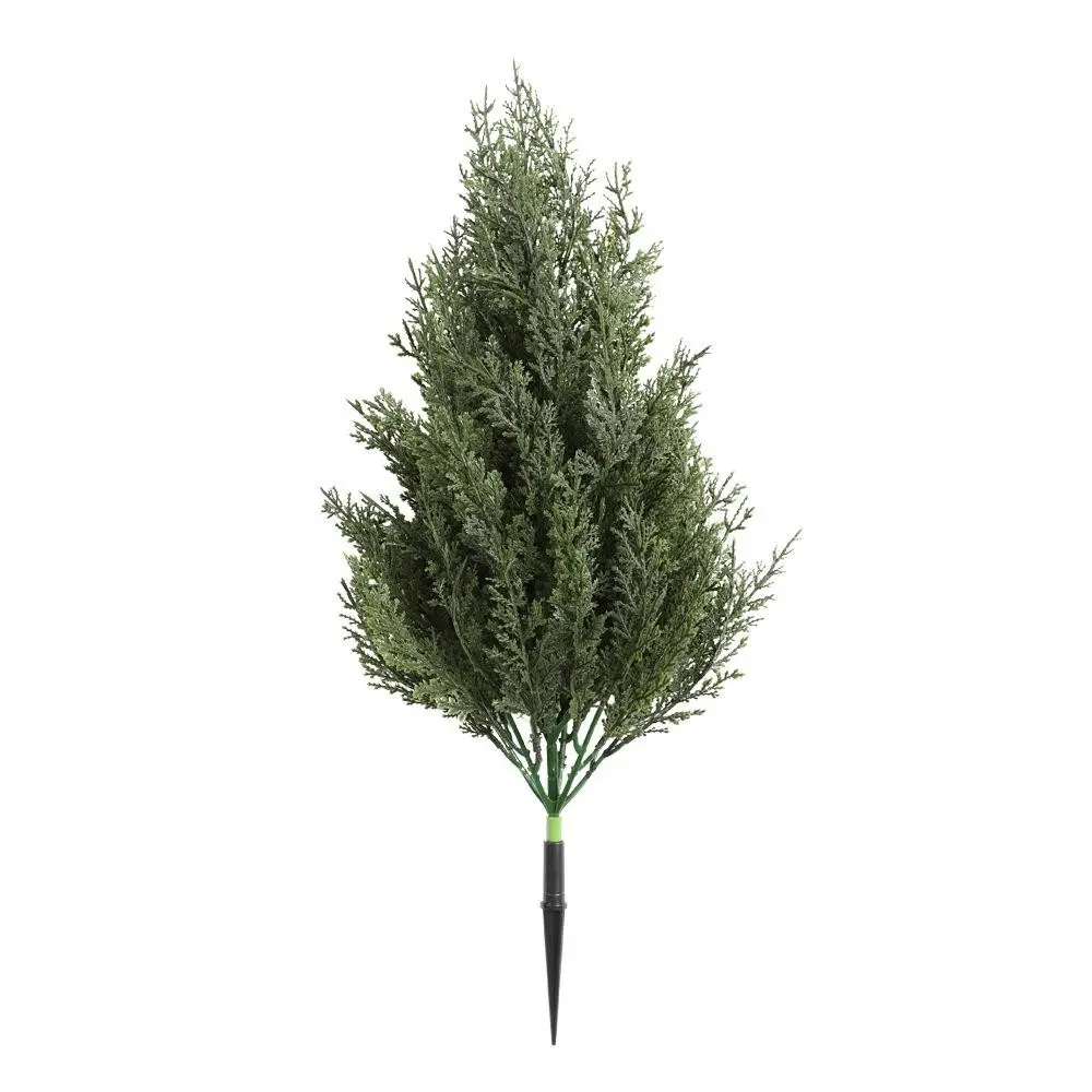 1-Pack Artificial Christmas Pine Shrub - Realistic Fake Plant for Front Porch Decor, Artificial Cypress Shrub for Home Front Door & Offices