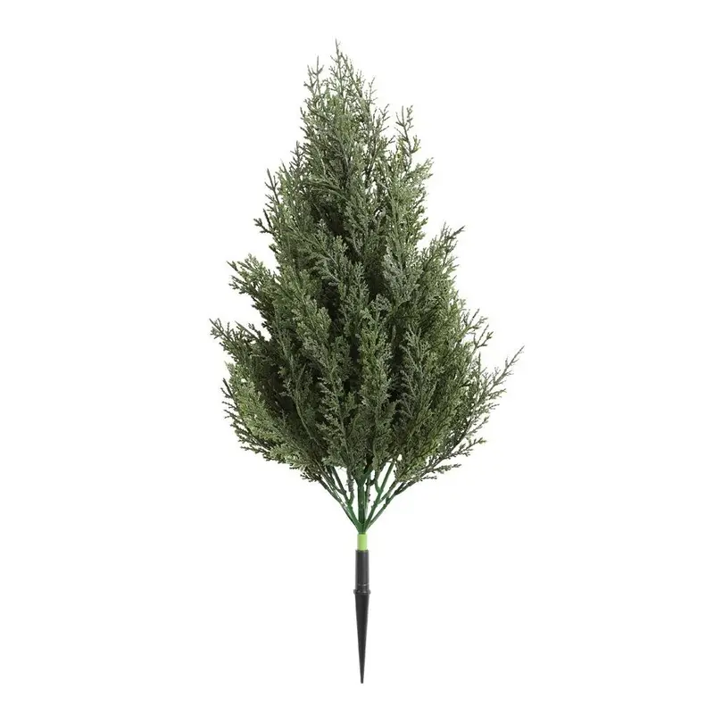 1-Pack Artificial Christmas Pine Shrub - Realistic Fake Plant for Front Porch Decor, Artificial Cypress Shrub for Home Front Door & Offices