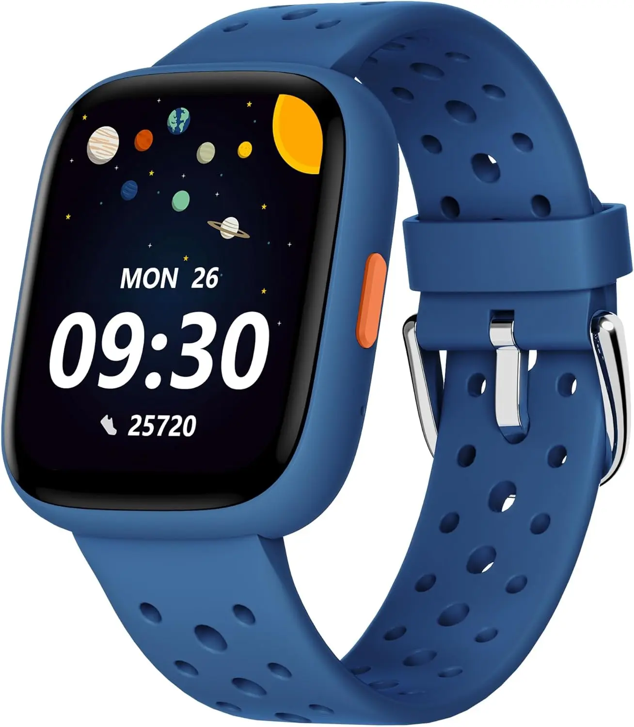Smart Watch for Kids No APP No Phone Needed, 1.8" Fitness Tracker Watch Pedometer, Heart Rate, Sleep Monitor, IP68 Waterproof, Step Counter, Puzzle Games for Girls Boys Teens 5-16, Blue