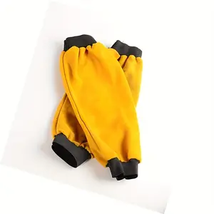 Double-Sided Elastic Adjustable Arm Sleeves, Faux Leather Welding Protective Sleeves, 2pcs/set, Safety Gear for Welders