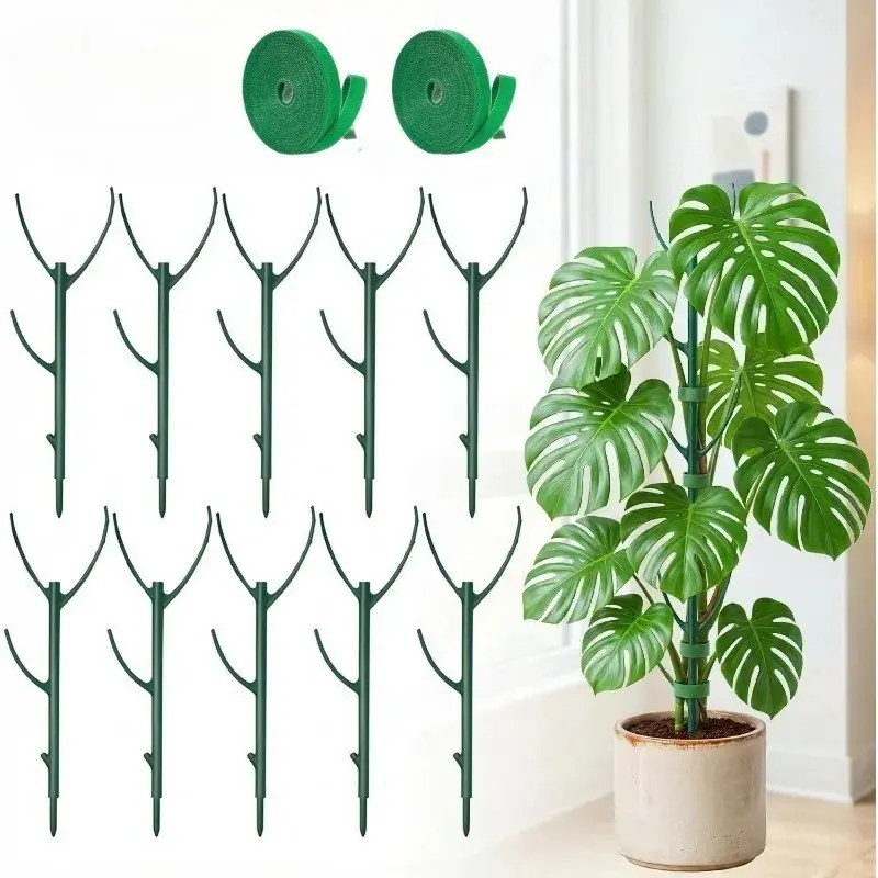 12 Stackable Plant Stakes, Plant Sticks for Monstera and Climbing Plants, Durable Garden Accessories, Easy to Use, Perfect for Indoor and Outdoor Settings