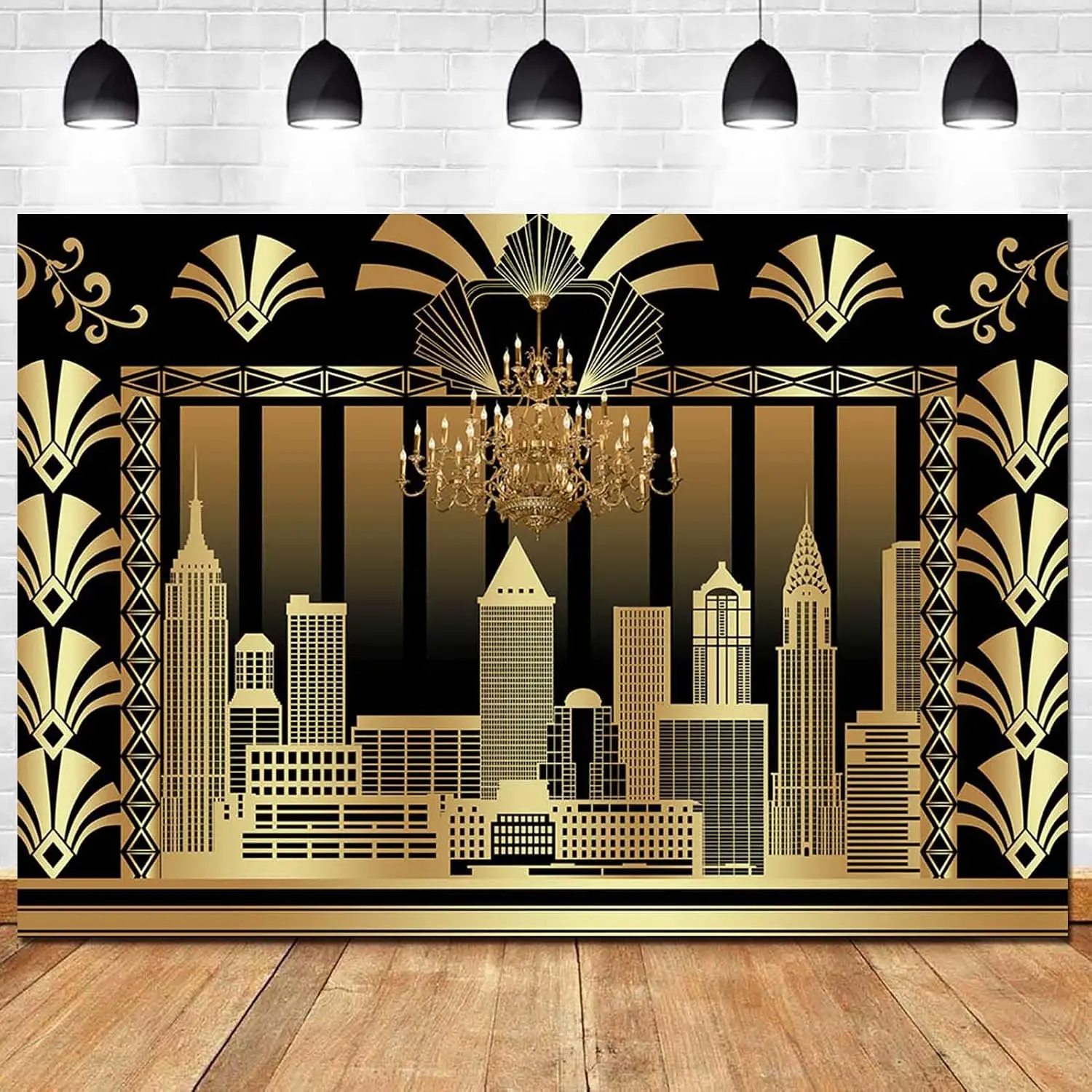 Black  Photography Fabric Background 20s  Dance Wedding Bride Shower Party Photo Backdrop  Celebration Birthday Decoration Studio Booth Props 7x5ft