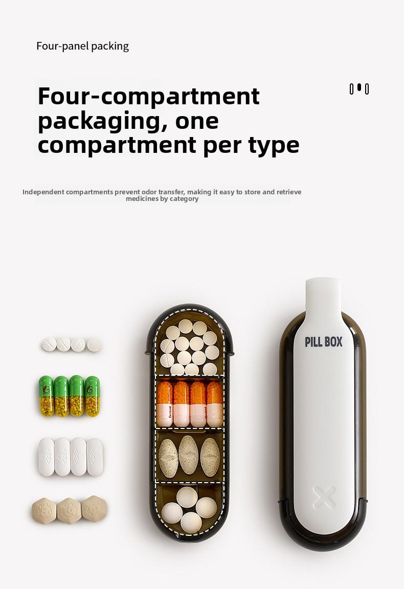 FaSoLa pill box is a portable medicine dispensing box, a mini pill compartment box for carrying with you, and a light-proof pill storage box