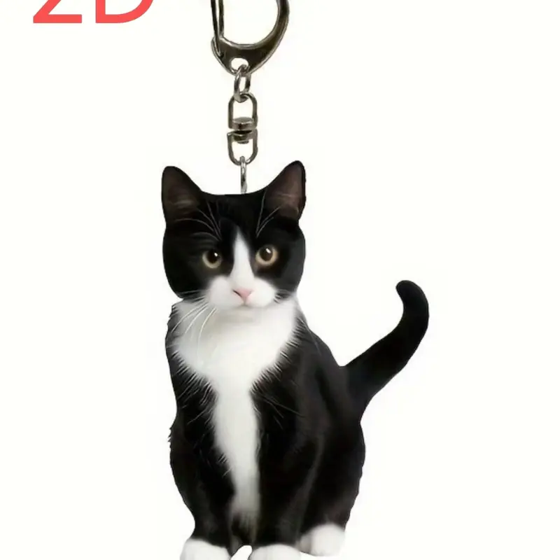 and Cat Keychain, Cute Animal Design, Casual Style Accessory, Perfect Gift for Pet Lovers, All Seasons Use, Outdoor