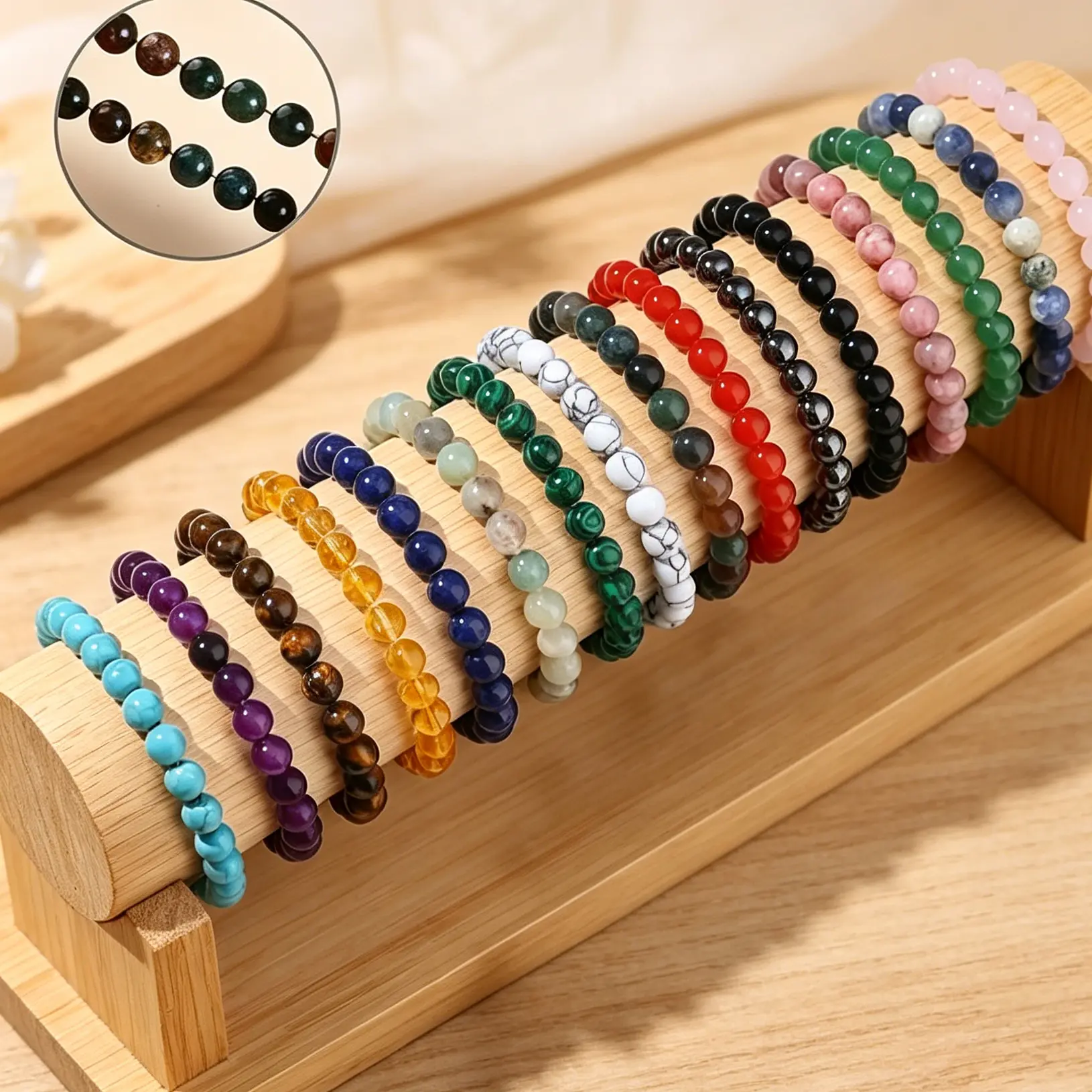 16PCS Healing Crystal Bracelet Set - Semi-Precious Amethyst Carnelian Gemstone Stretch Beads, Balance-Focused Yoga Chakra Jewelry Gift for Women, Ideal for Birthday Anniversary, Beautiful Bracelets, Crystal Design, Natural Healing Crystal