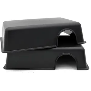 Reptile Hide Box Snake Hide Feel Secure and Safe, Gecko Hide (Black, Large 2 Pcs)