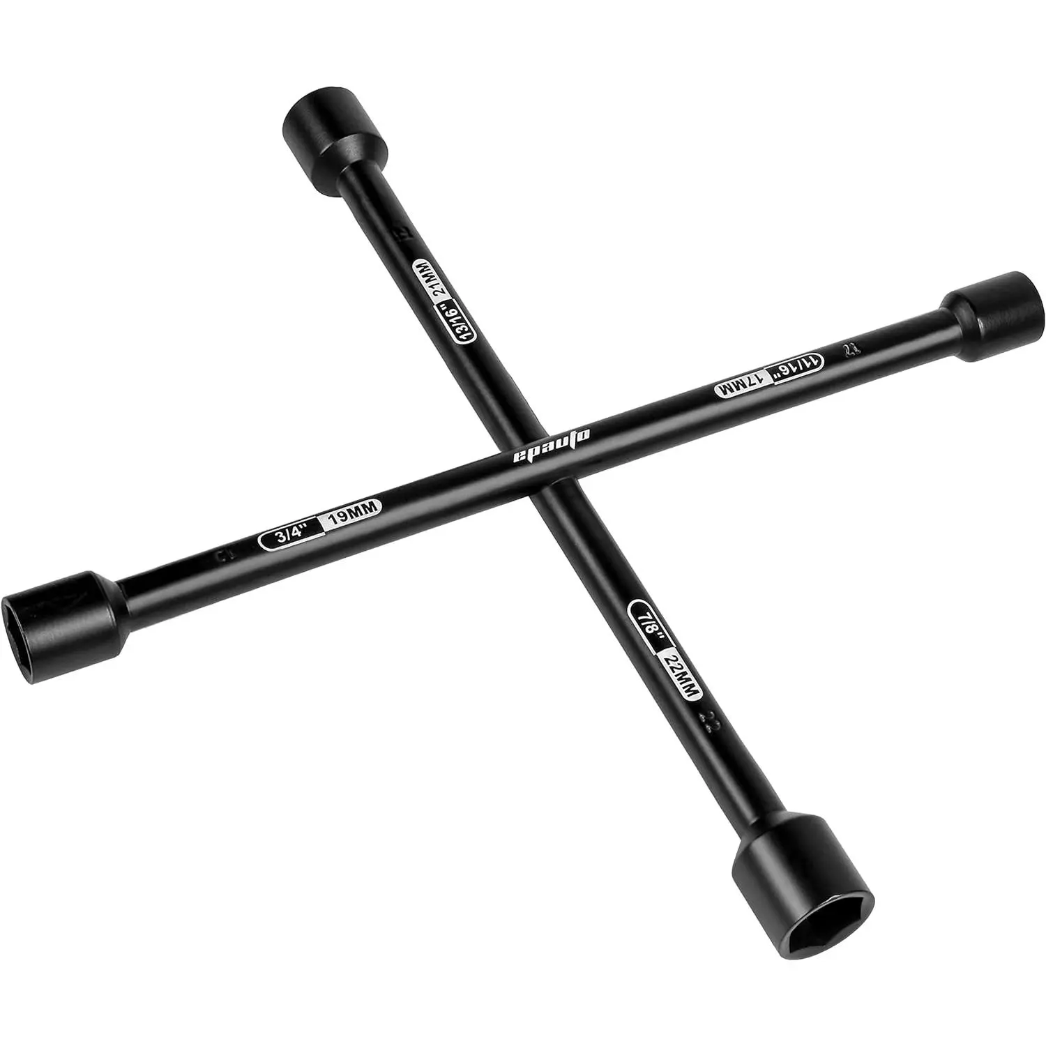 14" Compact Forged Heavy Duty 4-Way Lug Wrench, Black, Four-Way