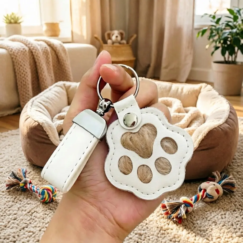 Cute Keychain, Cat Dog Hair Keychain, Owner Collection Memorial, Unique Gift Idea, Perfect for Pet Lovers, Durable & Stylish Design