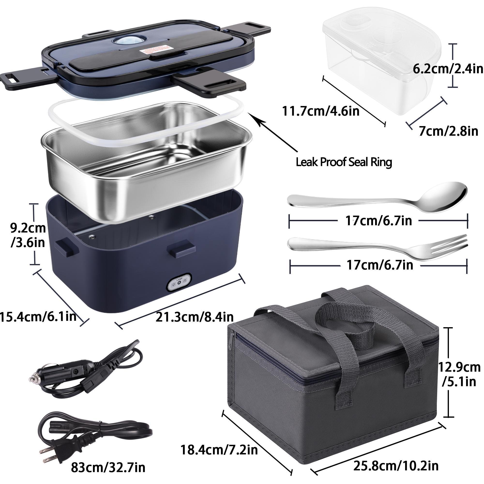 Nifogo Electric Lunch Box, 100W Food Heater 1,8L for Adults Portable Food Heater with Tableware and Lunch Bag, Car & Home Portable Electronic Food Heater for Home Office Travel Nifogo Electric Lunch Box, 100W Food Heater 1,8L for Adults Portable Food Heater with Tableware and Lunch Bag, Car & Home Portable Electronic Food Heater for Home Office Travel