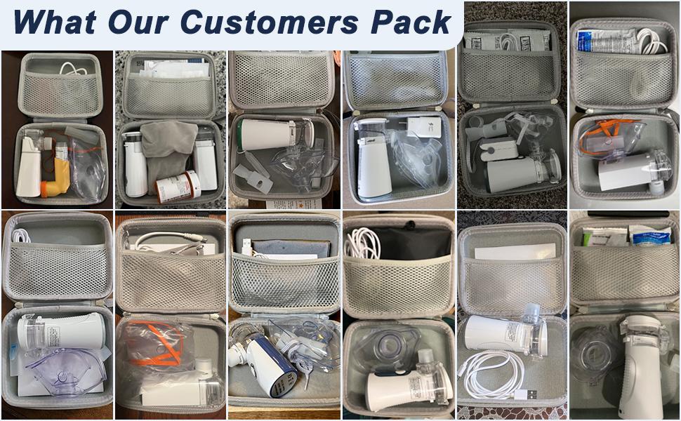 Carrying Case for Portable Nebulizer, Travel Medical Bag, Hard Emergency Medical Bag for Inhaler Spacer Case for Adults(Bag Only) (Purple)