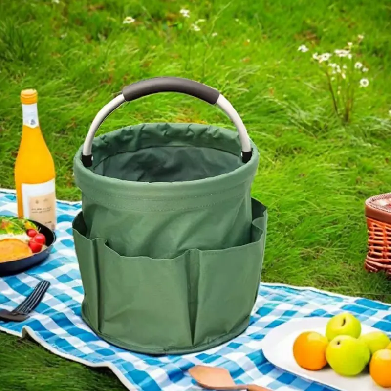 Creative Multifunctional Storage Bag Portable Foldable Tool Basket Multifunctional Outdoor Camping Storage Basket Picnicware