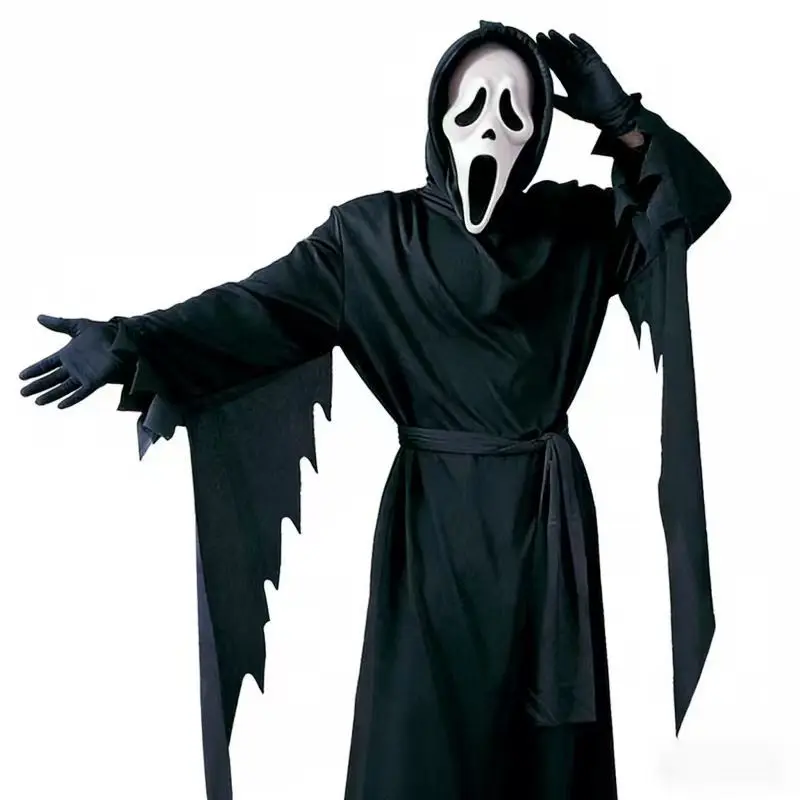 Halloween Death Clothes Scream Suit Cosplay Dress Up Horror Death Clothes
