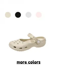 Women's White Clogs, Adjustable Strap Dual-wear EVA Sandals for Daily Commute