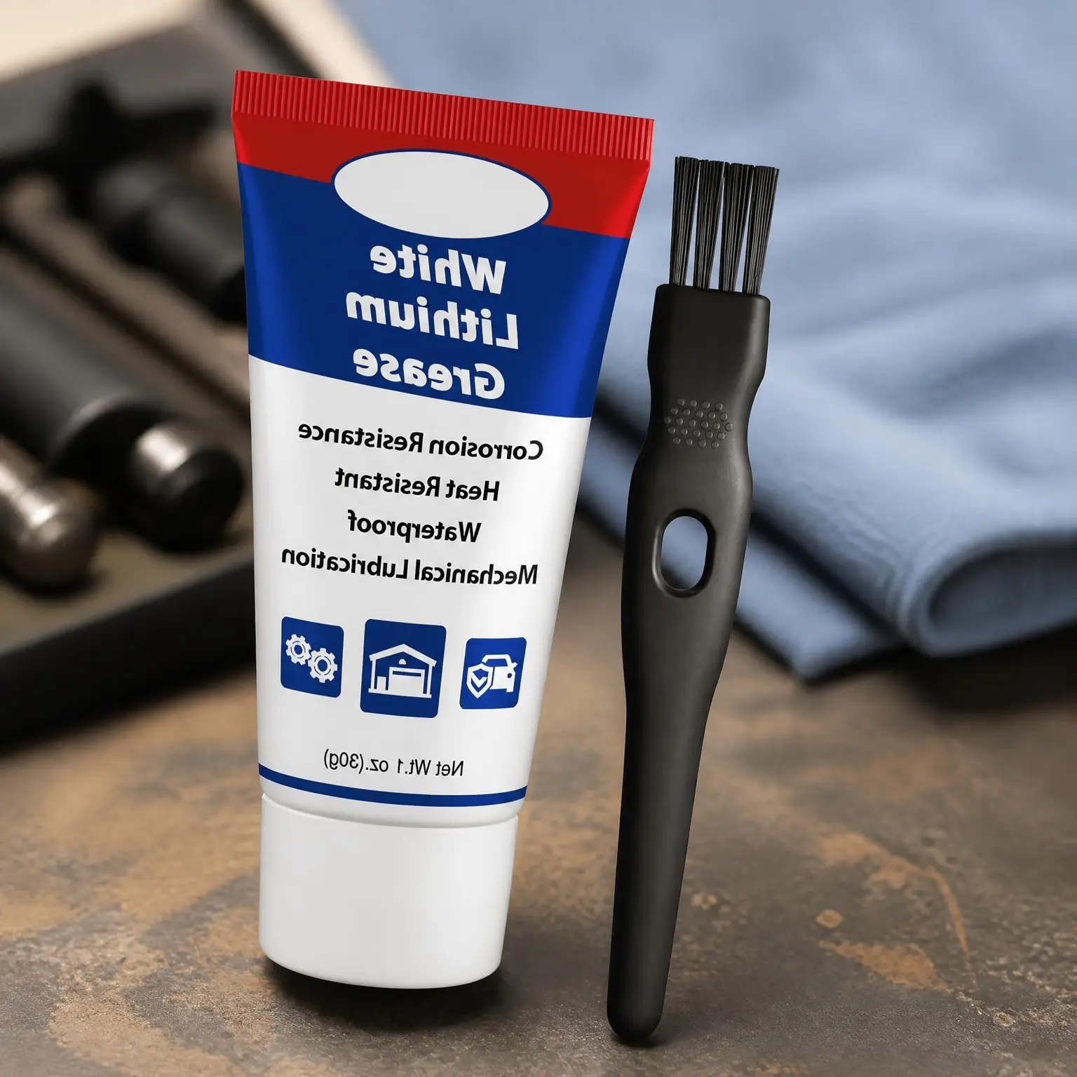 White Lithium Grease Multi-Purpose Lubricant for Car Door - Tube