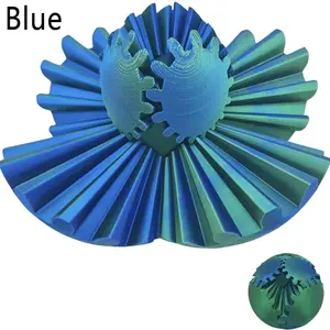 1pc 3D Printing Gradient Color Rotating Gear Ball, Novelty Desktop Decoration Rotating Ball, Office Fidgeting Toy, Relaxing Desktop Decor, Suitable For Parties And Home Decoration, Fun Activities, Gear Ball, Random Color Selection, Stress Relief Model