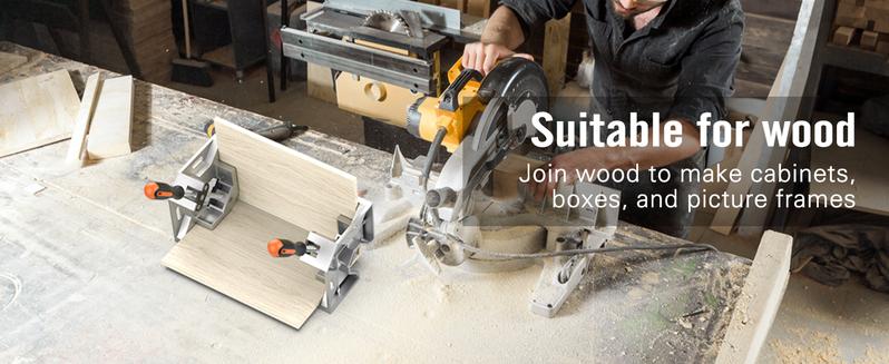 Right Angle Clamp, Housolution [4 PACK] Single Handle 90° Aluminum Alloy Corner Clamp, Clamps for Woodworking Adjustable Swing Jaw, Woodworking Tools Photo Frame Vise Holder, Gifts for Men Dad