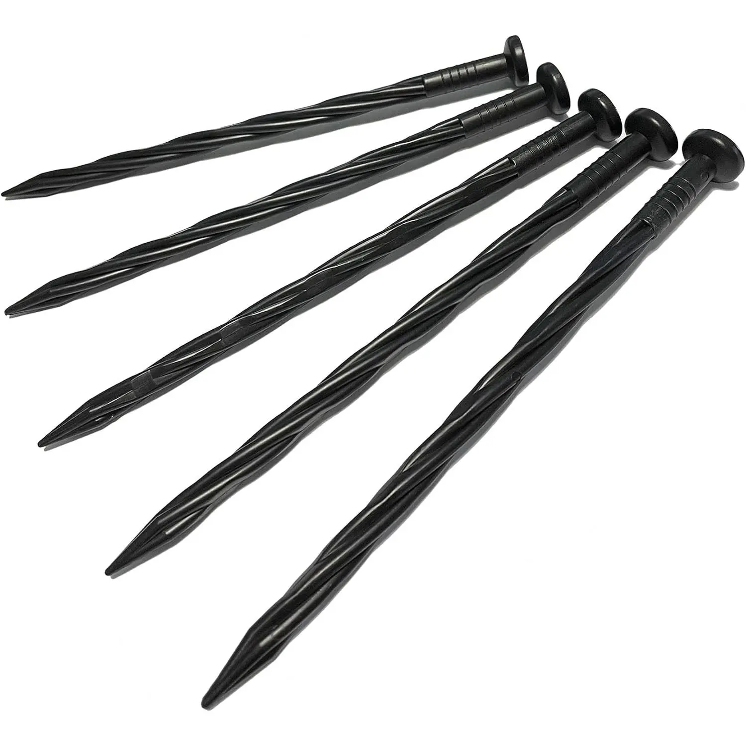 Nylon Spiral Landscape Anchoring Spikes (60 Count Per Pack, 8 in Long, 0.35 in Shaft Diameter) - Rustproof Outdoor Use for Artificial Turf, Tent, Raised Beds (Home Improvement, Garden Supplies)