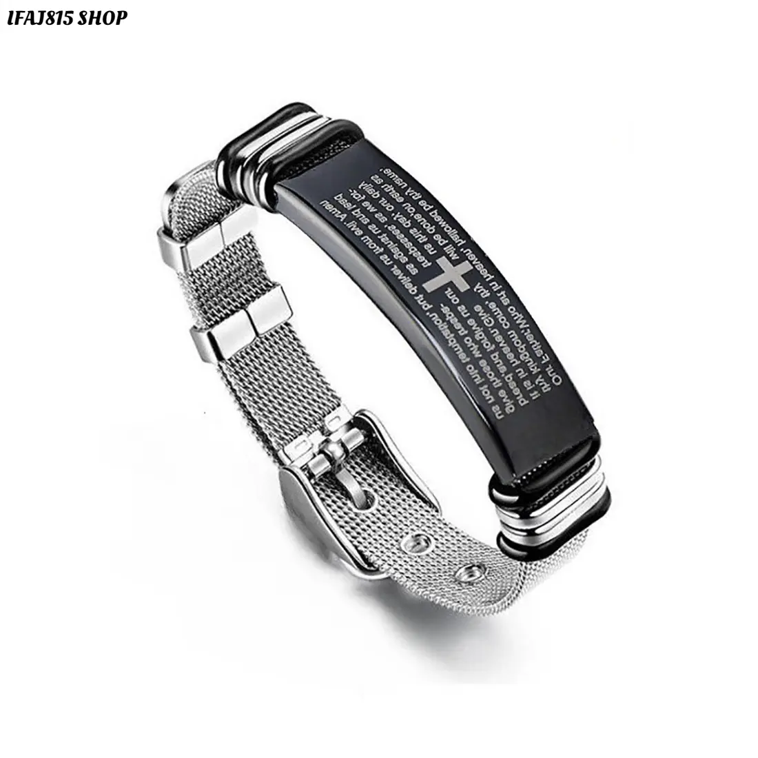 Stainless Steel Cross Bracelet Adjustable Mesh Chain Bracelet Gothic Minimalist Unisex Jewelry Long Tail Wrist Accessory for Men Women Everyday Wear Gift