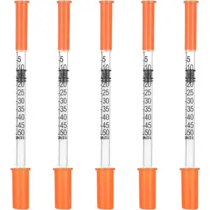 Lab Liquid Dispensing Supplies 30Ga-0.5cc/mL-U-100,5/16" 8mm Individually Wrapped,Box of 100