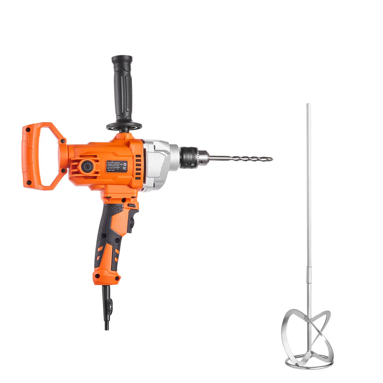Drill Mixer, Mixing Drills, 1100W Rated Power, 1050W Power, Mixing Drills Machine with D-Handle for Drilling & Blending, Ergonomic Design