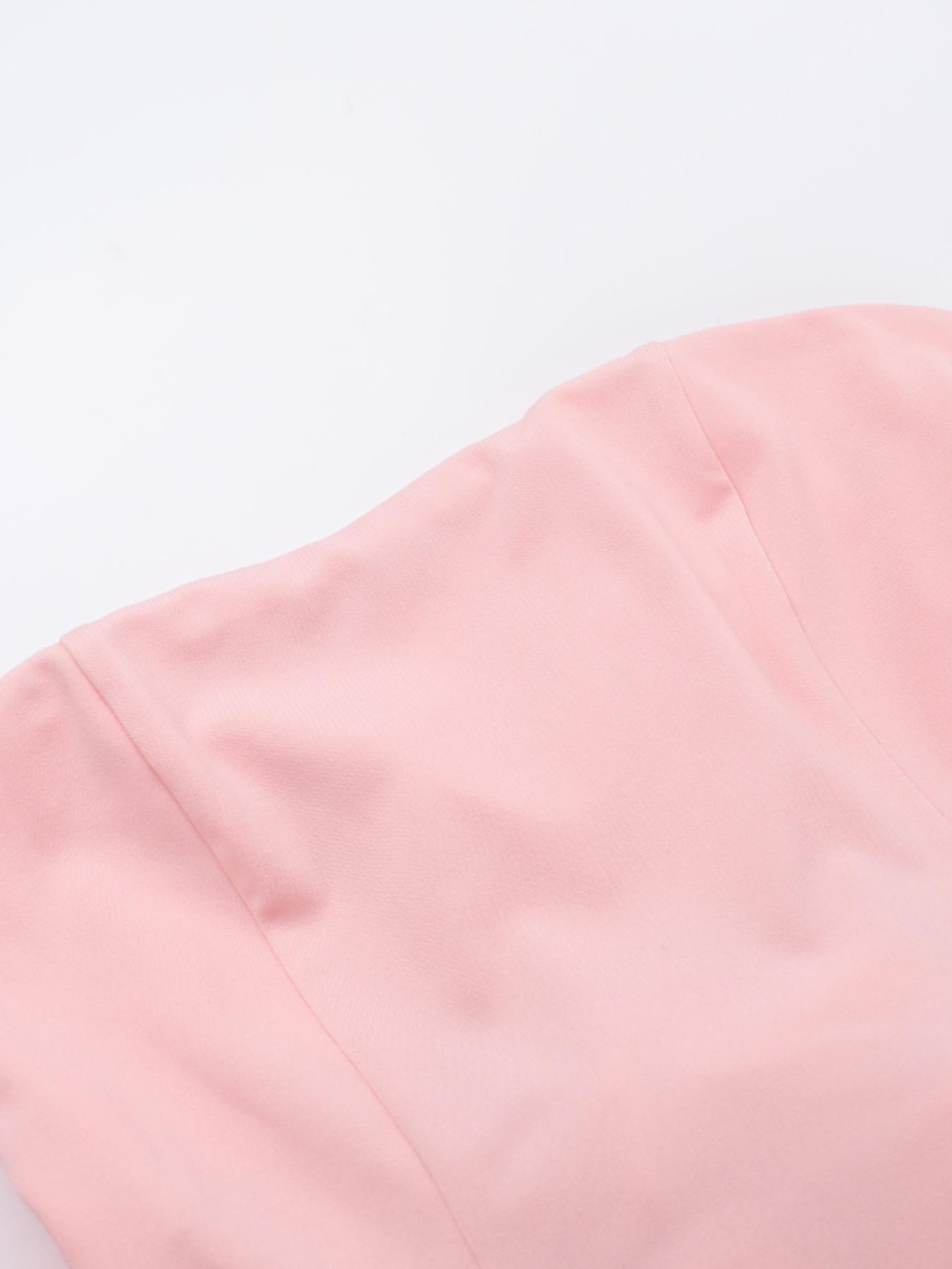 Big Bow Strapless Bustier Mini Dress, Slim-Fitting Plain Fashion Dress for Women, Elegant Evening Wear for Parties and Events