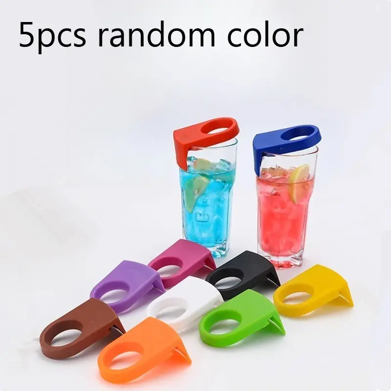 5pcs Set Beer Snap Bar Drinking Clips Bottle Holder Wine Bar Cocktail Bottle Buckle Kitchen Tools Kitchen Additions Color Is Random