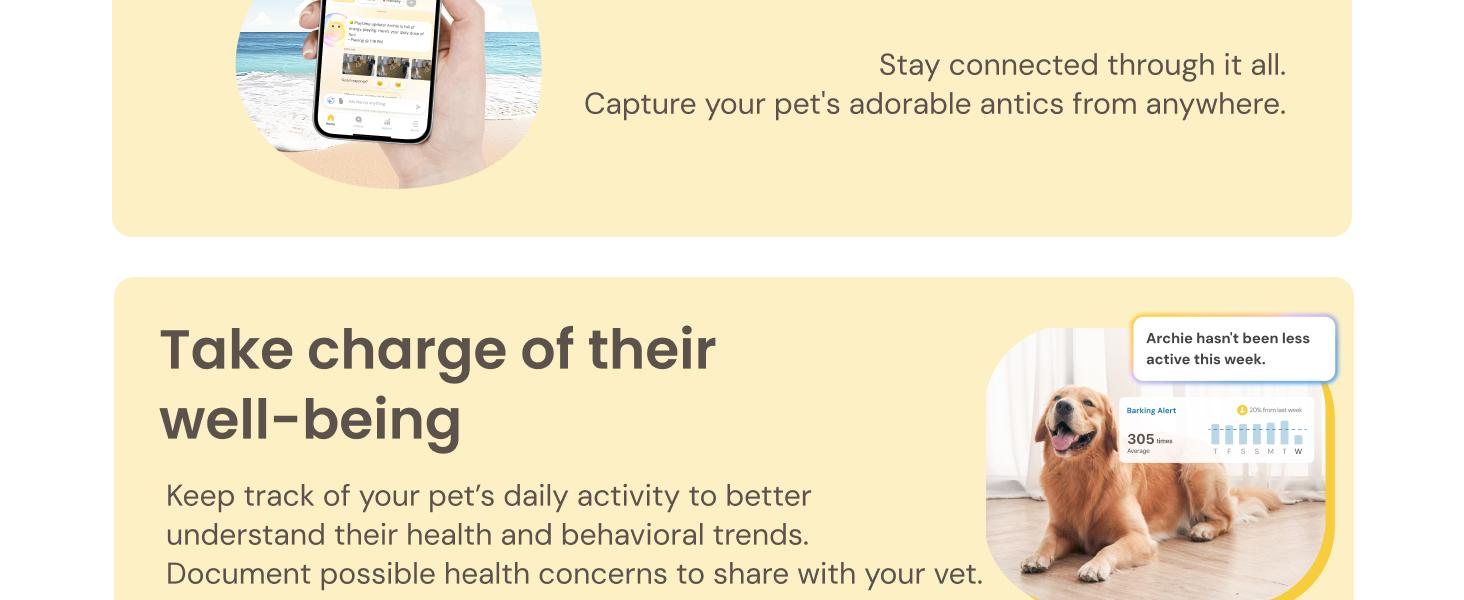 Mini Pet Camera [Subscription Required] Unlock Camera w/Paid Plan: Home Security with Dog & Cat Safety Alerts, 2-Way Audio, Mountable Smart Cam w/Phone App (Low Risk, 3mo Min. Cancel Anytime)