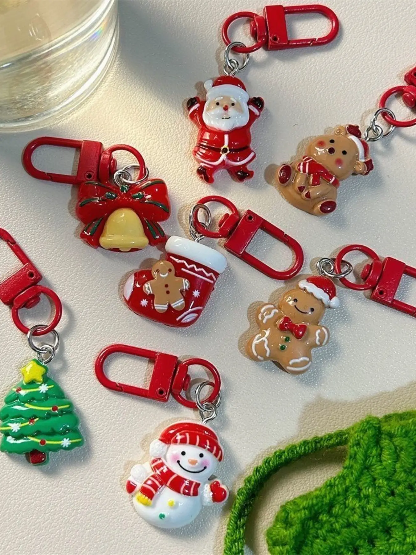 Cartoon Christmas Keychain Bag Charm, Cute Reindeer Santa Backpack Pendant, Funny Best Friend Gift Ornament, Holiday Accessory