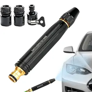 Adjustable Range Hose Nozzle Multi Purpose Water Nozzle High Pressure Car Wash Flushing Sprinkler Garden Hose Tap Water Booster Nozzle,  High Pressure Garden Hose Nozzle Durable Water Sprayer for Efficient Home Car Washing
