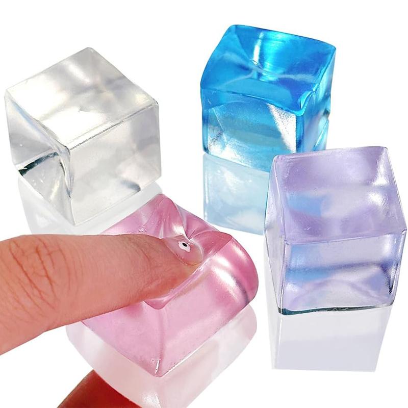 Squishy Ice Cube Fidget Anti Stress Squeeze Toy Kids Adults Party Gifts Decompression Autism ADHD Sensory Anxiety Therapy