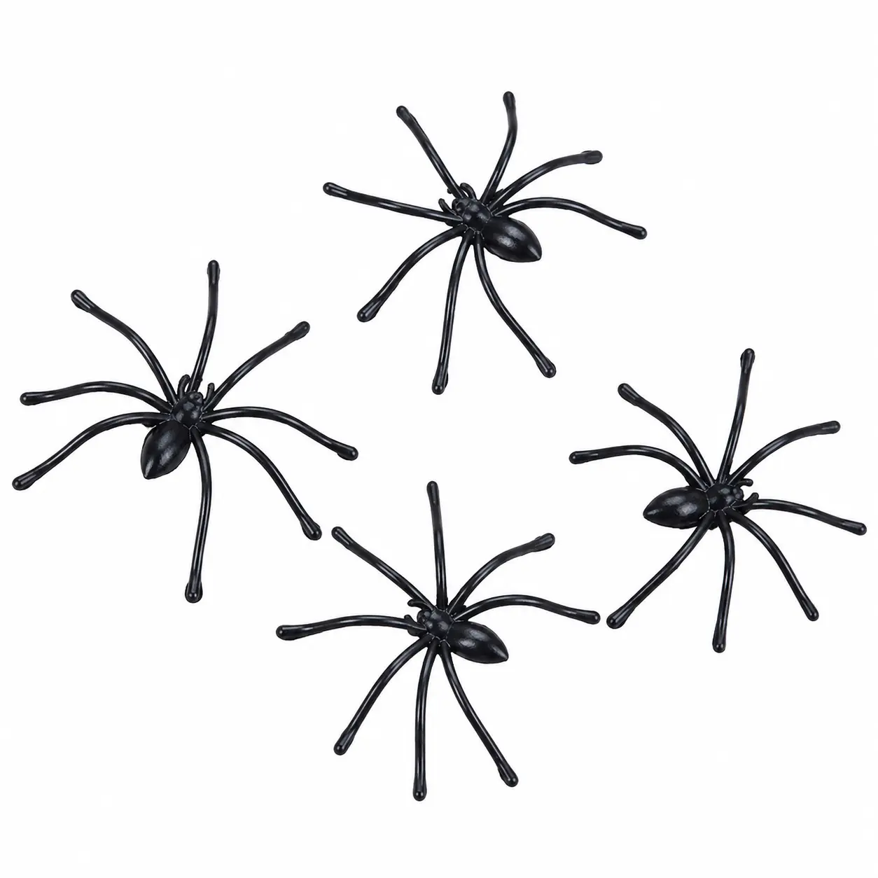 Halloween PE Little Black Spider Decorative Prop - Realistic Glow-in-the-Dark Plastic Arachnid Ornaments, Flexible Poseable for Home, Haunted House Decor, Arachnids
