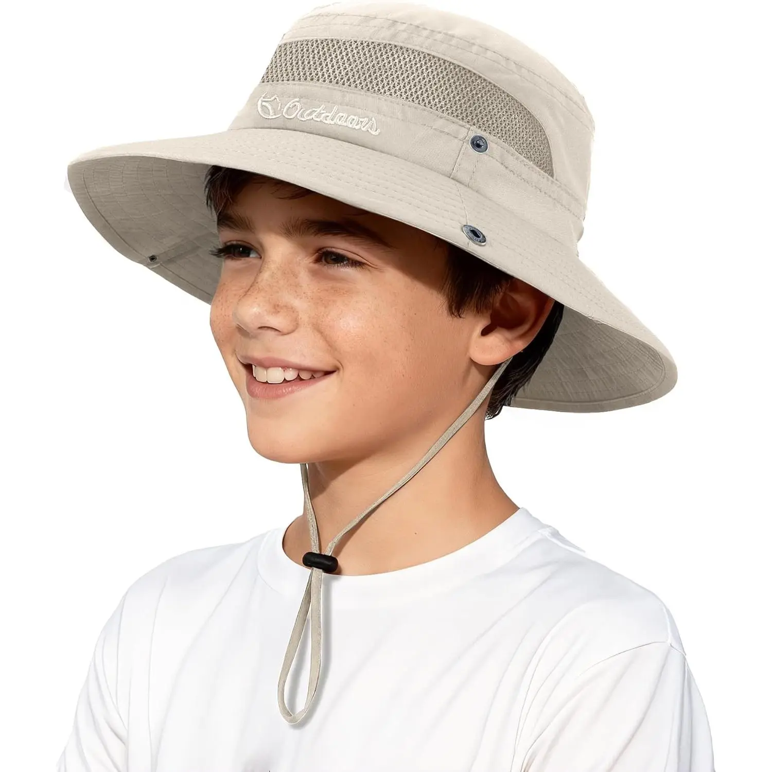 Kids Sun Hat UPF 50+ Sun Protective Bucket Hat for Kids Boys Girls Wide Brim Summer Beach Fishing Safari Adjustable Hat