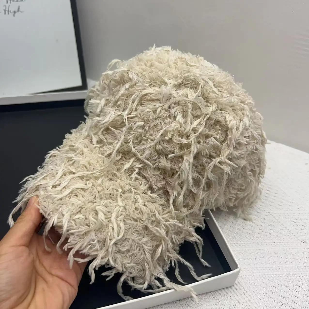 Winter Hat Women Warm Tassel Cap Lamb Wool Baseball Cap Women Men Solid Hip Hop Snapback Cap Outdoor Adjustable Warm Hat