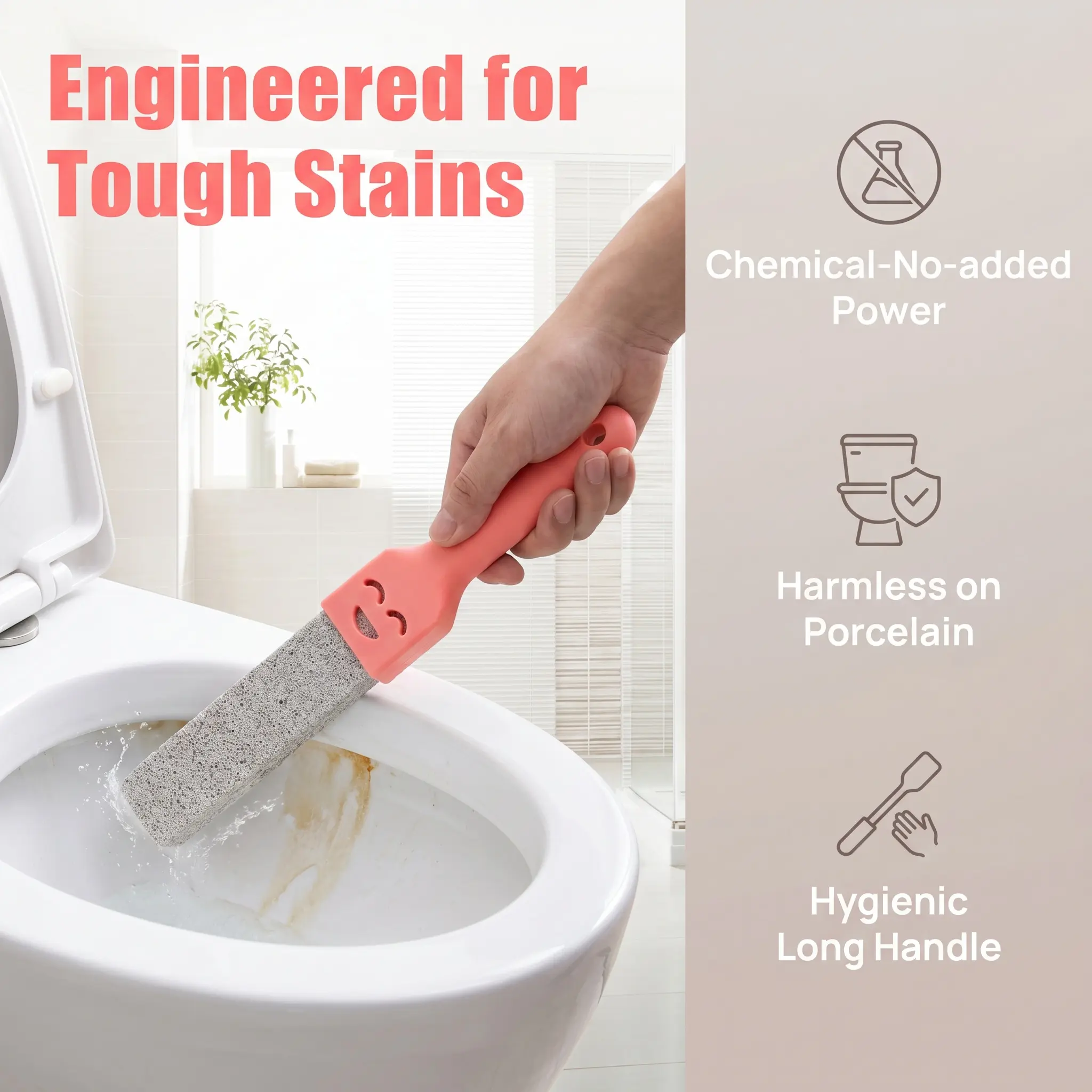10 Pack Pumice Stone for Toilet Cleaning Extra Long Handle for Removing Bowl Ring Pool Bathroom Toilet Brush Limescale Stain Remover for Tile Bath-tub-YY2