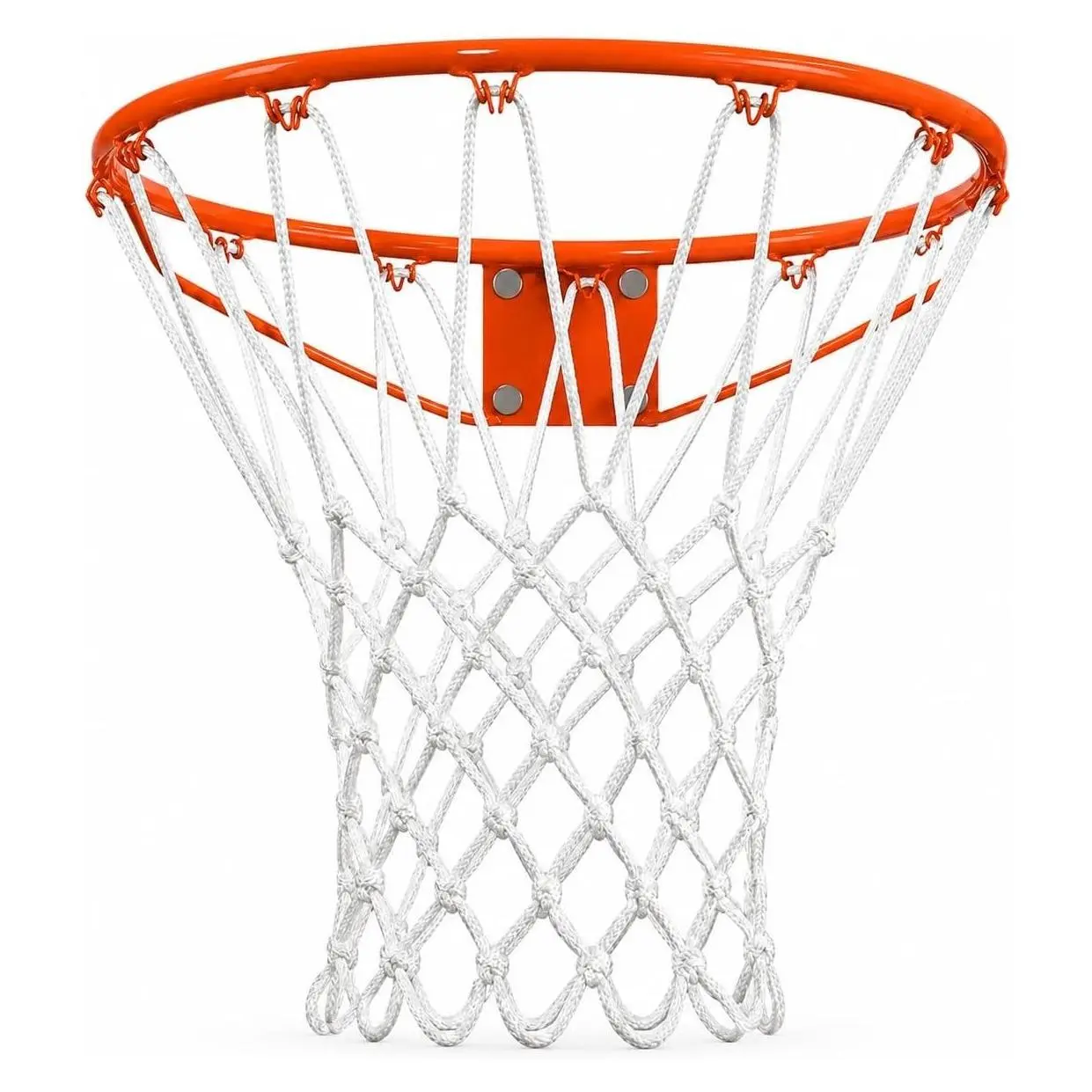 White Standard Basketball Net 22 Inch with 12 Loops, Replacement Basketball Hoop Net for Indoor Outdoor Professional CompetitionGift