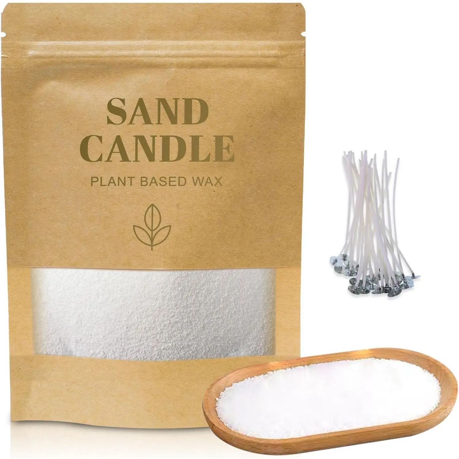 1.1LB Pearled Wax Beads Candle Sand DIY Making Kit with 20 Wicks, Refillable Lavender Forest Candle Supplies for Wedding & Party Decorations, Sand Candles, Crafting Kits